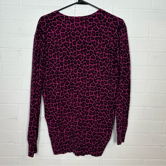 Michael Kors Pink Leopard Print Sweater - Picture 5 of 6